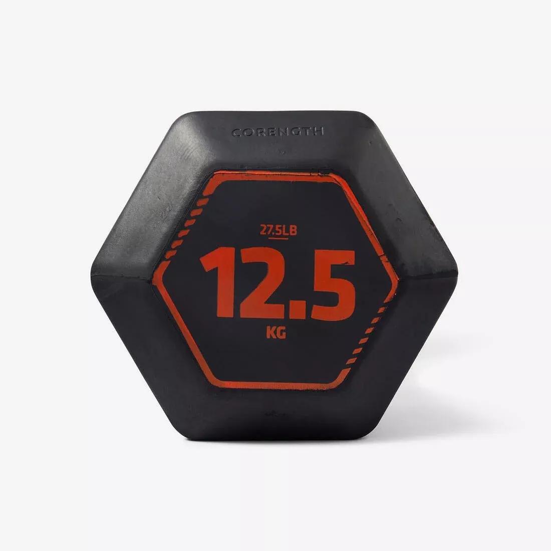 Cross Training And Weight Training Hex Dumbbells - 12.5 Kg, Black, No Color, large image number 2
