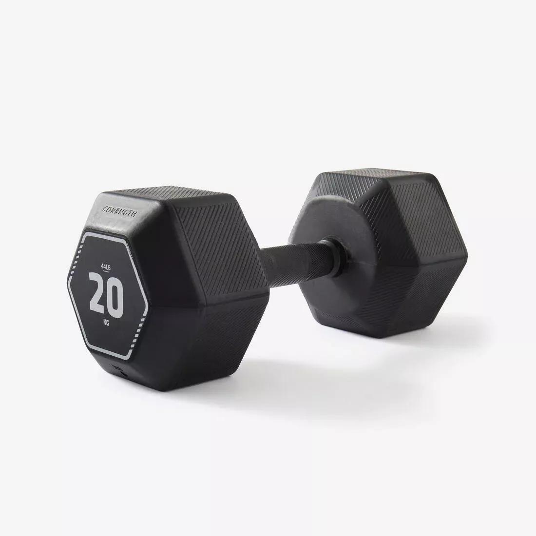 Cross Training And Weight Training Hex Dumbbells - 20 Kg, Black, , medium