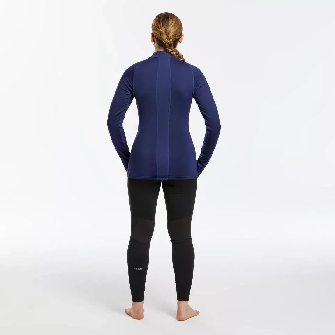 Women Ski Base Layer Top - Bl 500 1/2 Zip, Blue, No Color, large image number 3