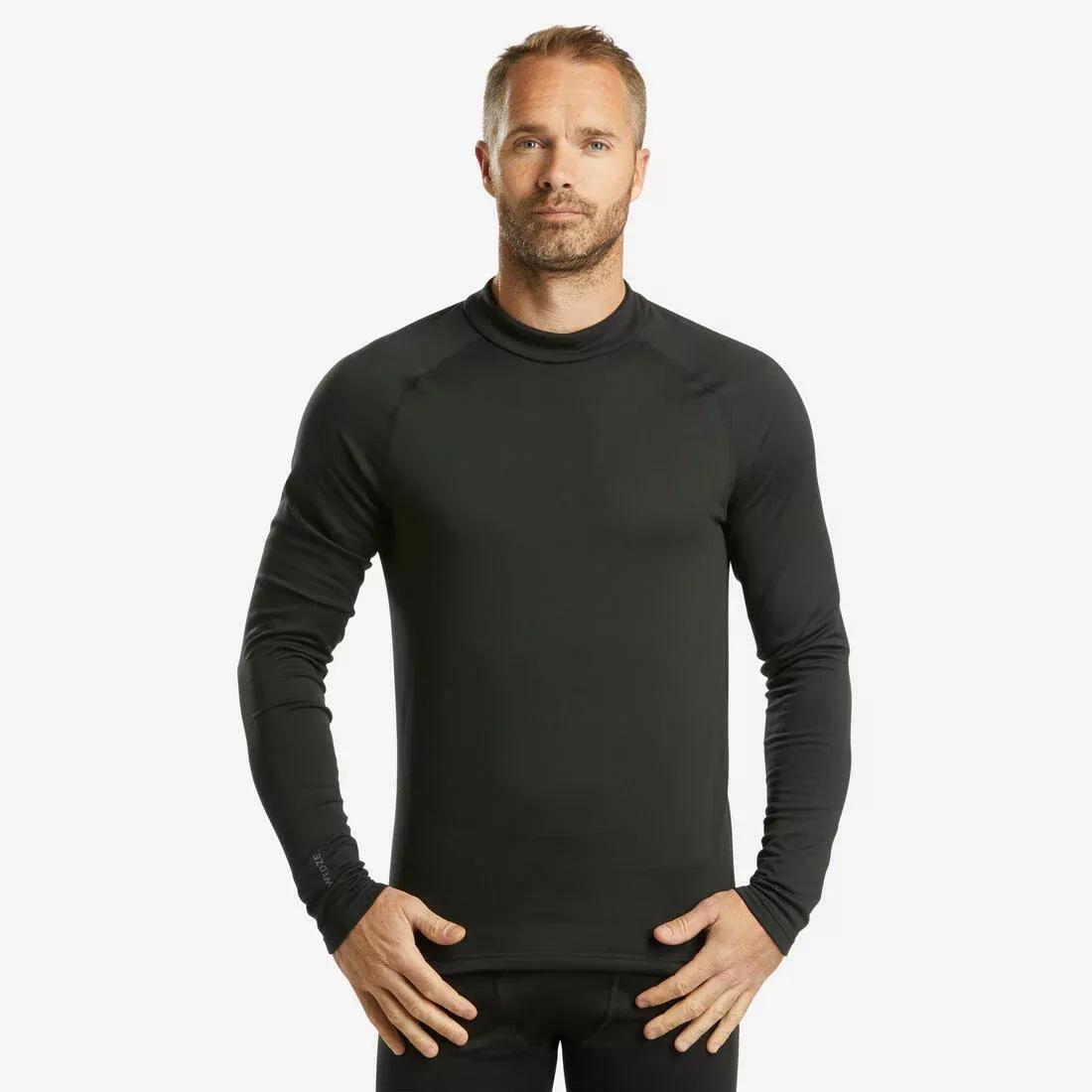 Men Ski Base Layer Top - Bl 500, Green, No Color, large image number 2