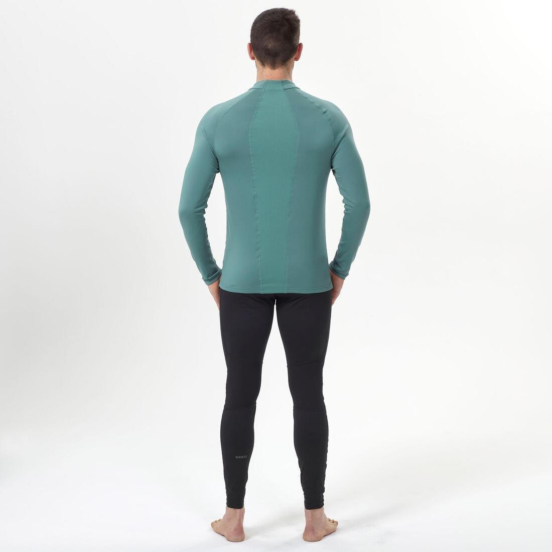 Men Ski Base Layer Top - Bl 500, Green, No Color, large image number 5