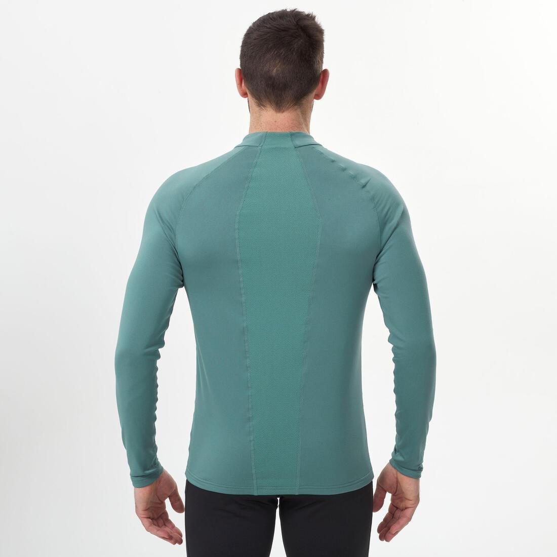 Men Ski Base Layer Top - Bl 500, Green, No Color, large image number 7