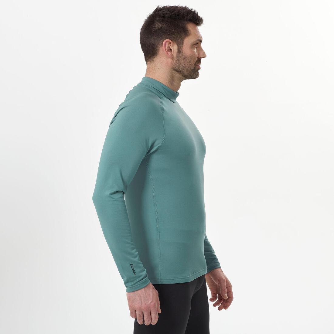 Men Ski Base Layer Top - Bl 500, Green, No Color, large image number 8