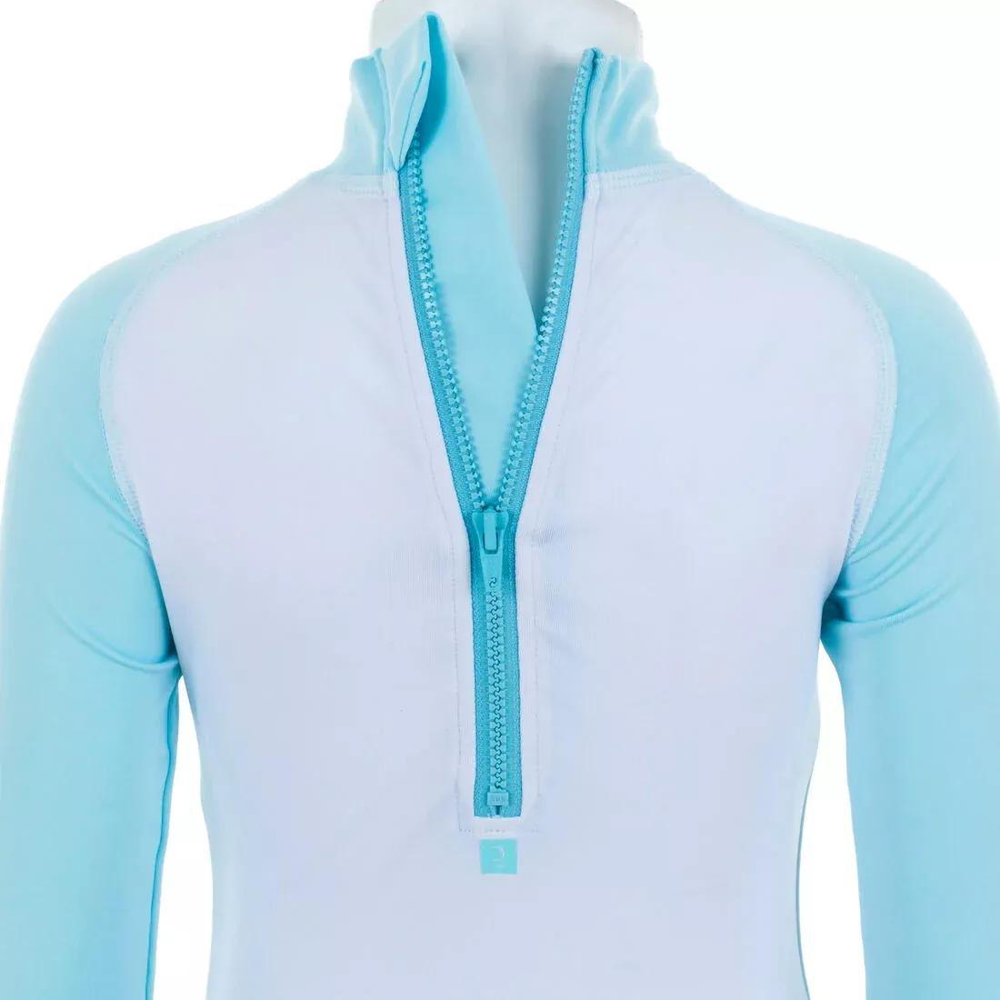 Baby /Kids Swimming Long Sleeve V-Protection Sit Print, Deep Blue, No Color, medium