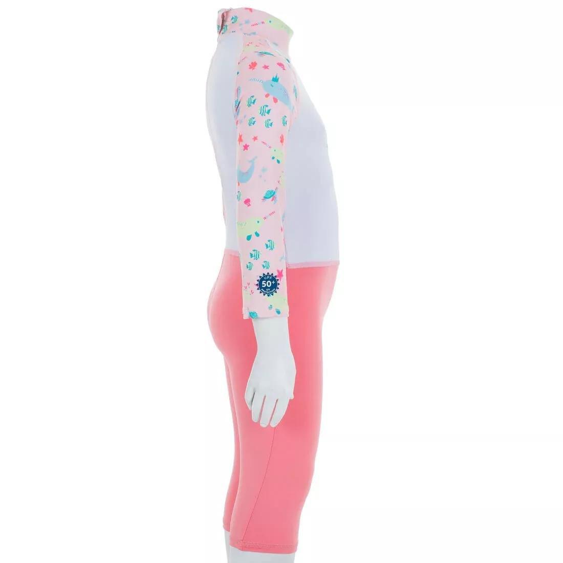 Baby /Kids Swimming Long Sleeve V-Protection Sit Print, Deep Blue, , large image number 10