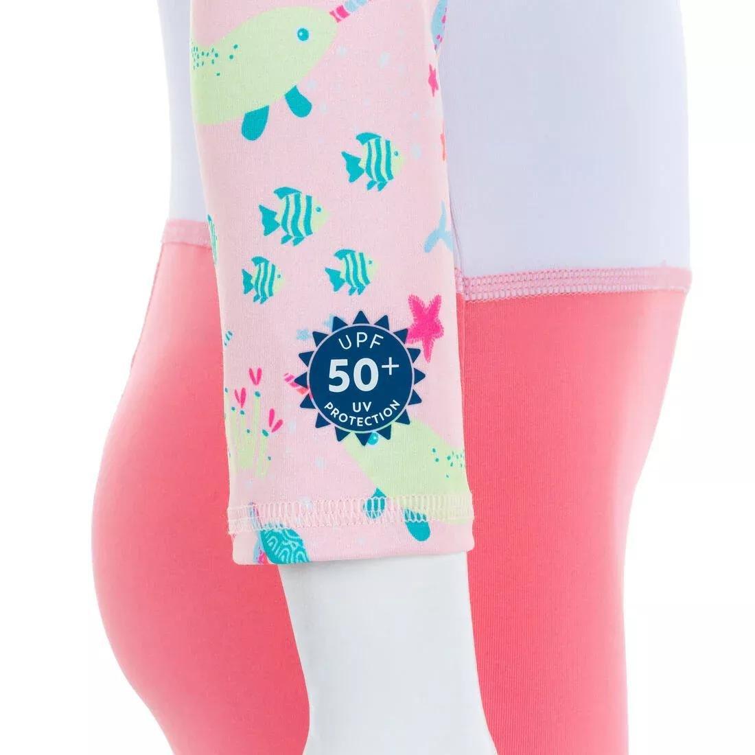 Baby /Kids Swimming Long Sleeve V-Protection Sit Print, Deep Blue, , large image number 12