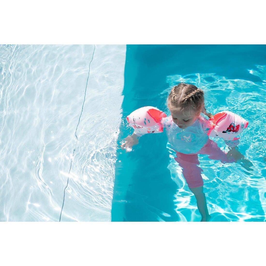 Girls /Kids Long-Sleeve Uv-Protection Swimming Suit Print, Bubblegum, , large image number 8