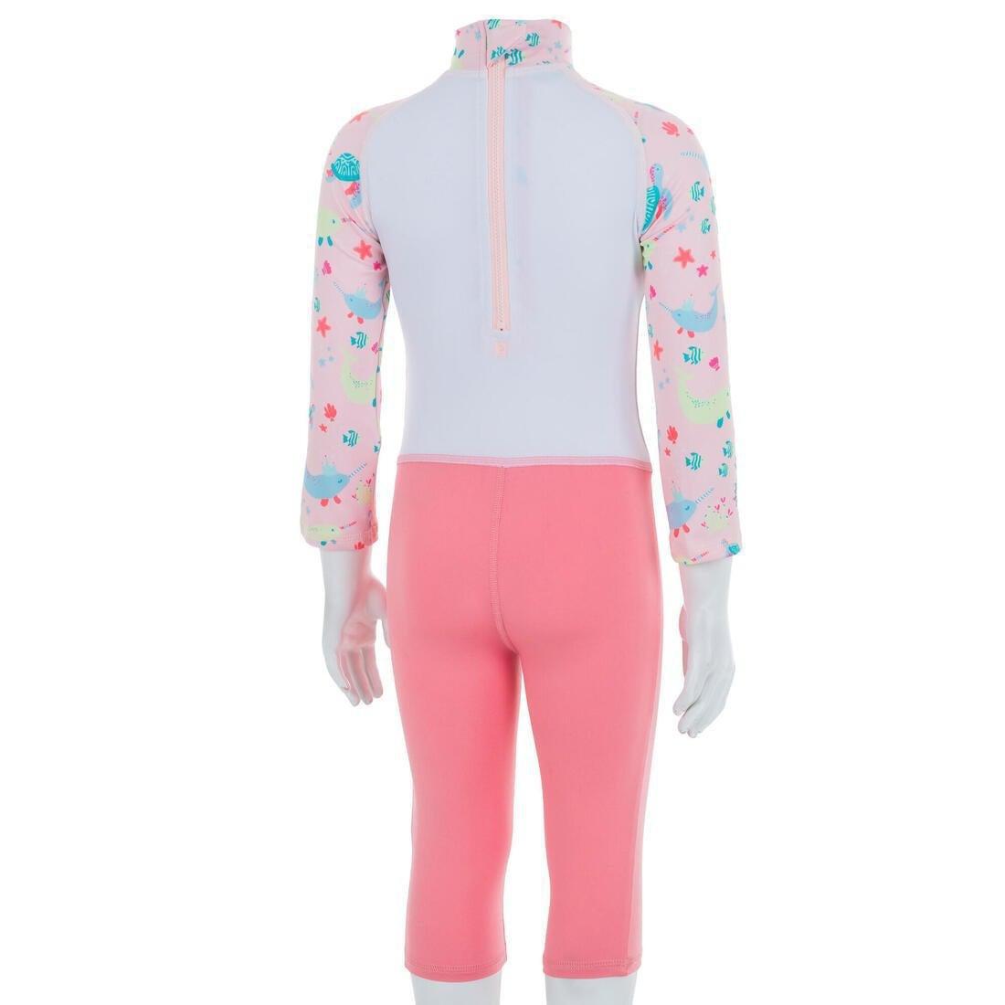 Girls /Kids Long-Sleeve Uv-Protection Swimming Suit Print, Bubblegum, , large image number 10