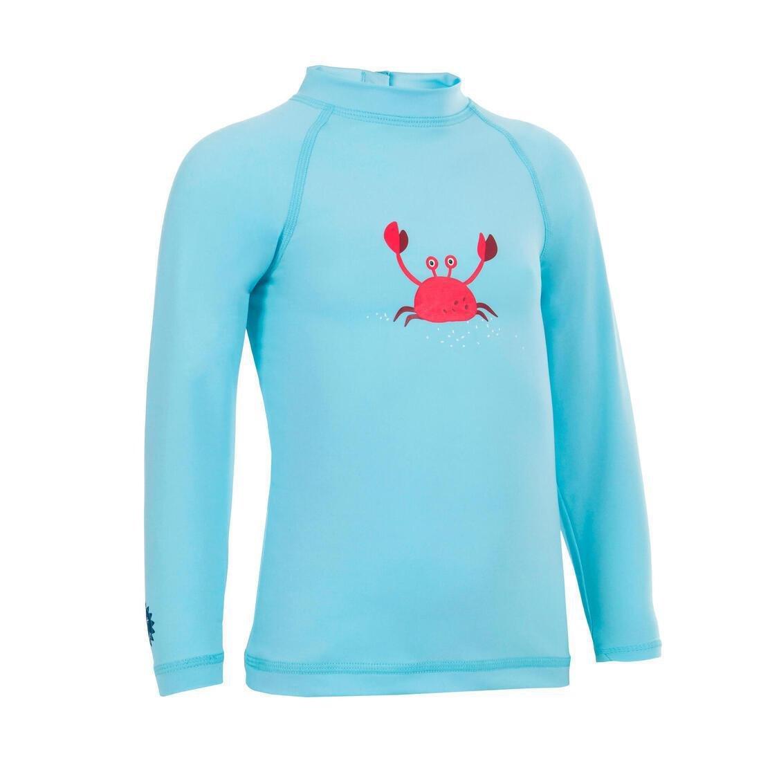 Baby Long Sleeve Uv-Protection T-Shirt, Ice Blue, , medium