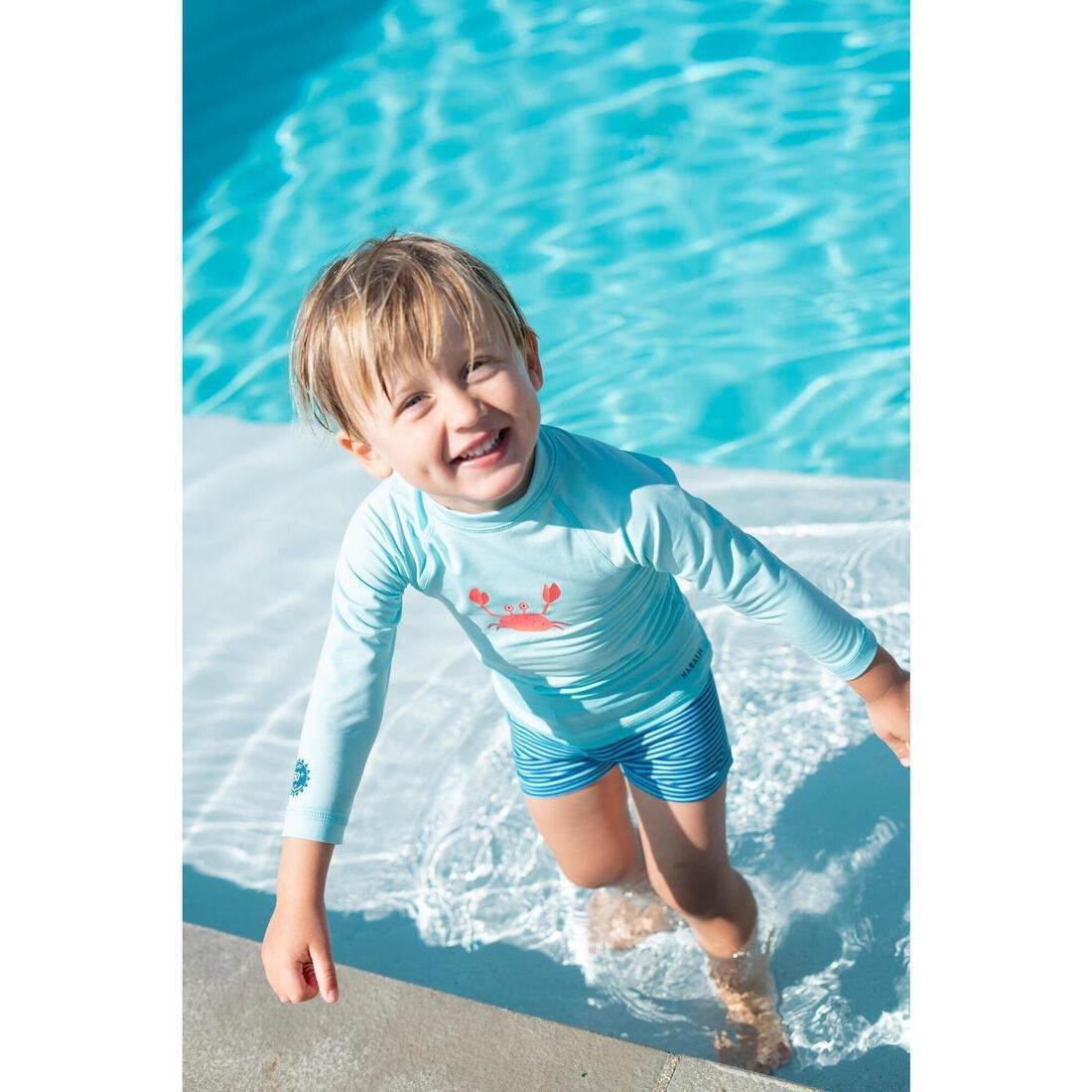 Baby Long Sleeve Uv-Protection T-Shirt, Ice Blue, , large image number 3