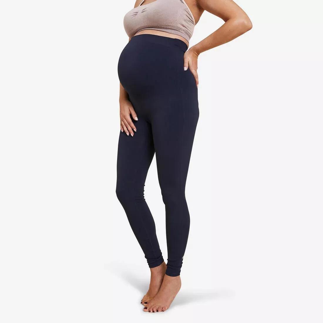 DOMYOS--PRE NATAL YOGA LEGGING BLUE, , medium