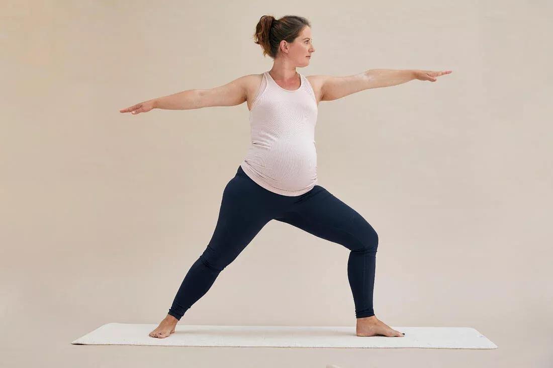 DOMYOS--PRE NATAL YOGA LEGGING BLUE, , large image number 7