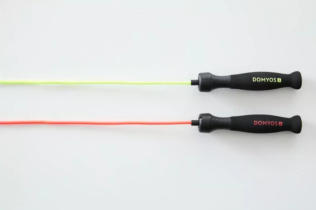 DOMYOS - Foam Skipping Rope JR500, Fluo Coral Pink