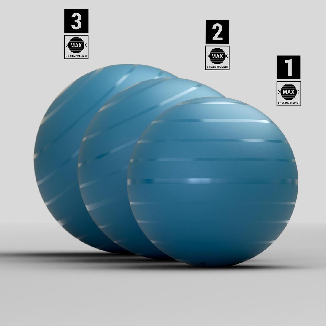 Drable Fitness Gym Ball Deep Petrol Blue, No Color, large image number 8