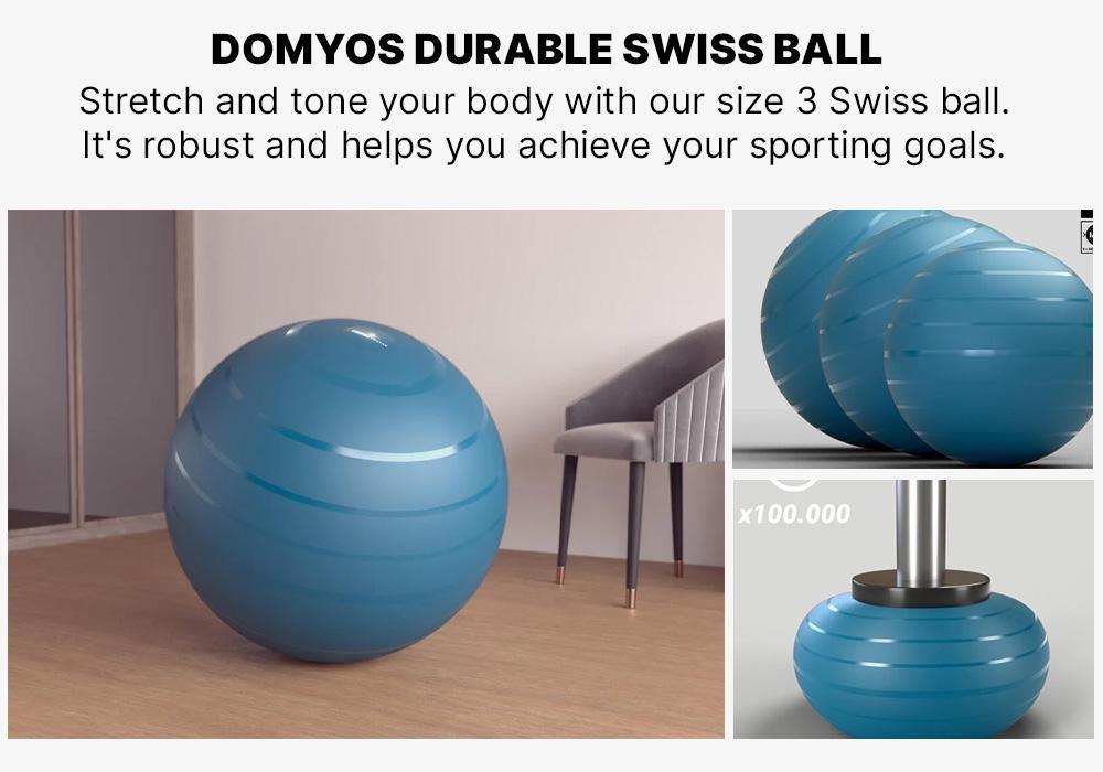 Durable Fitness Gym Ball Deep Petrol Blue, No Color, large image number 17