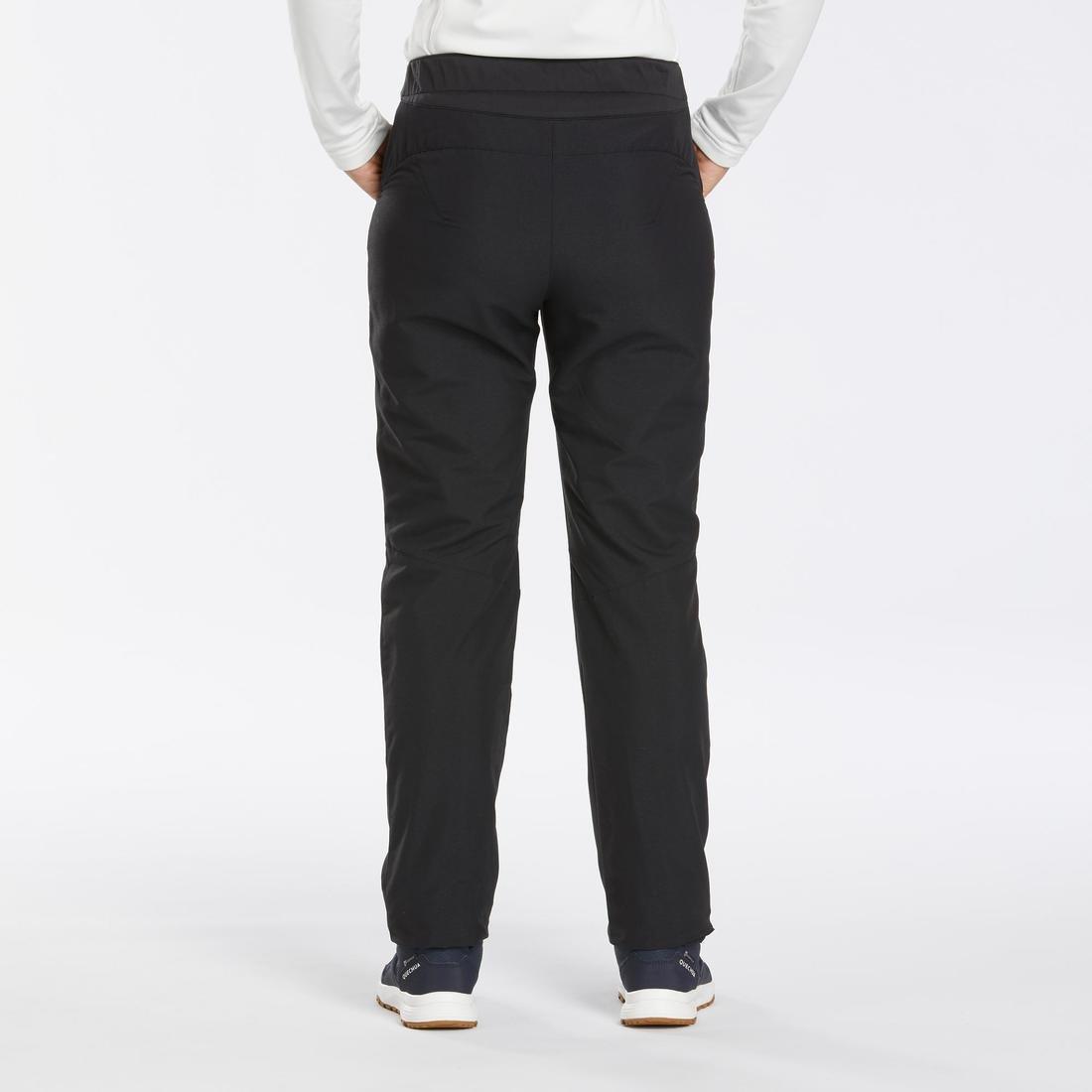 Women's Warm Water-Repellent Hiking Trousers - SH100, Black, , large image number 9