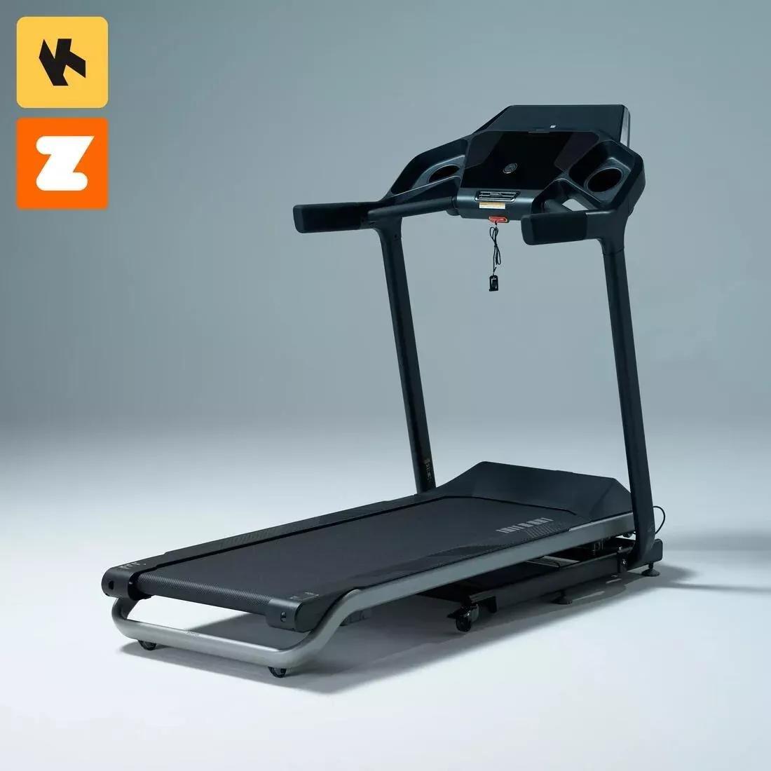 Folding Treadmill 22 km/H Challenge Run - With Decathlon Warranty, Black, No Color, medium
