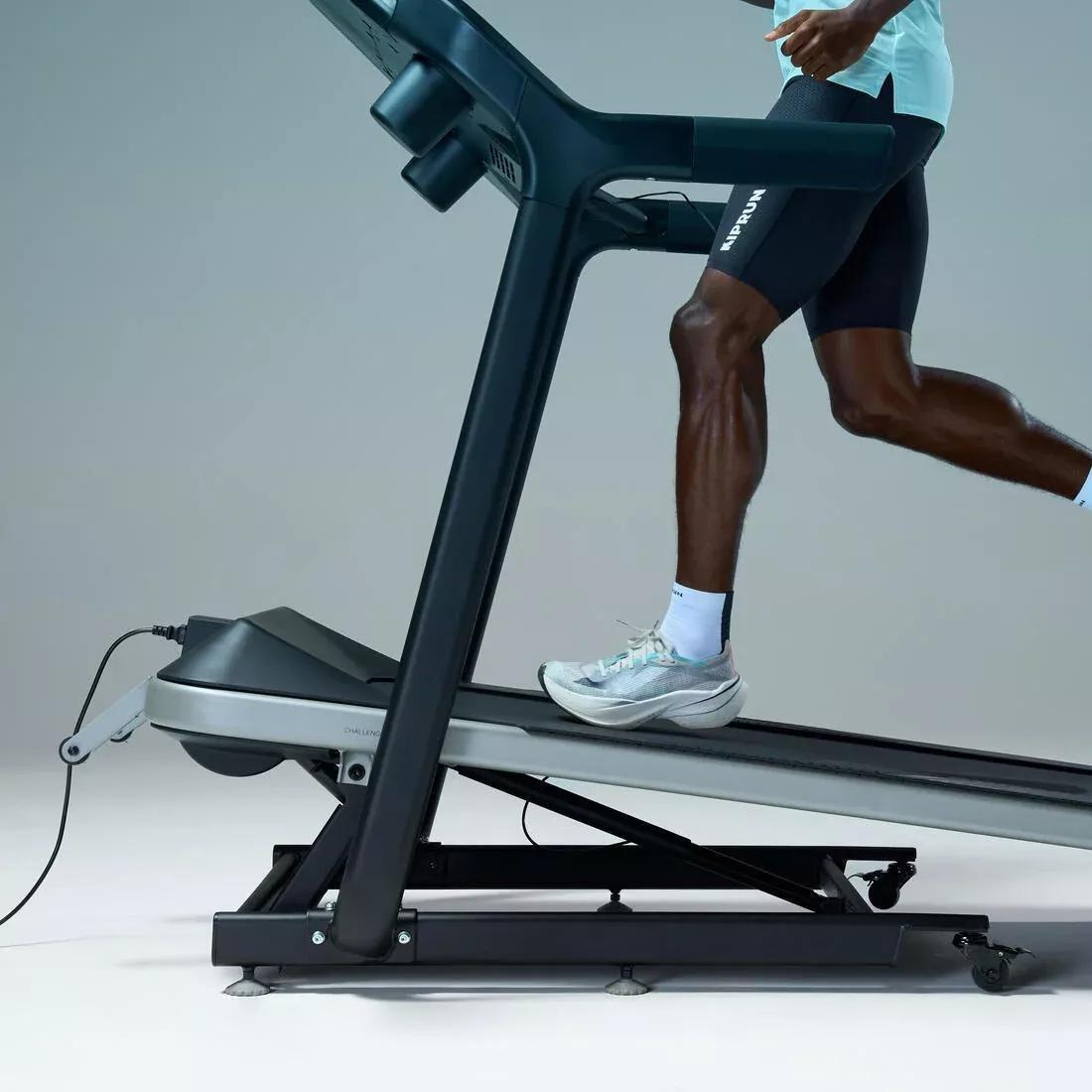 Folding Treadmill 22 km/H Challenge Run - With Decathlon Warranty, Black, No Color, medium