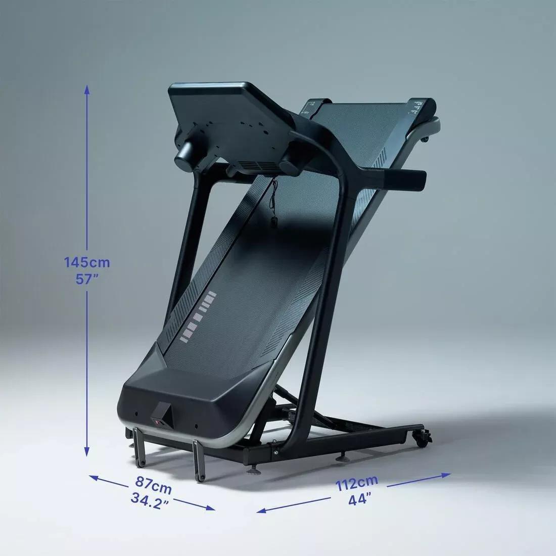 Folding Treadmill 22 km/H Challenge Run - With Decathlon Warranty, Black, No Color, large image number 3