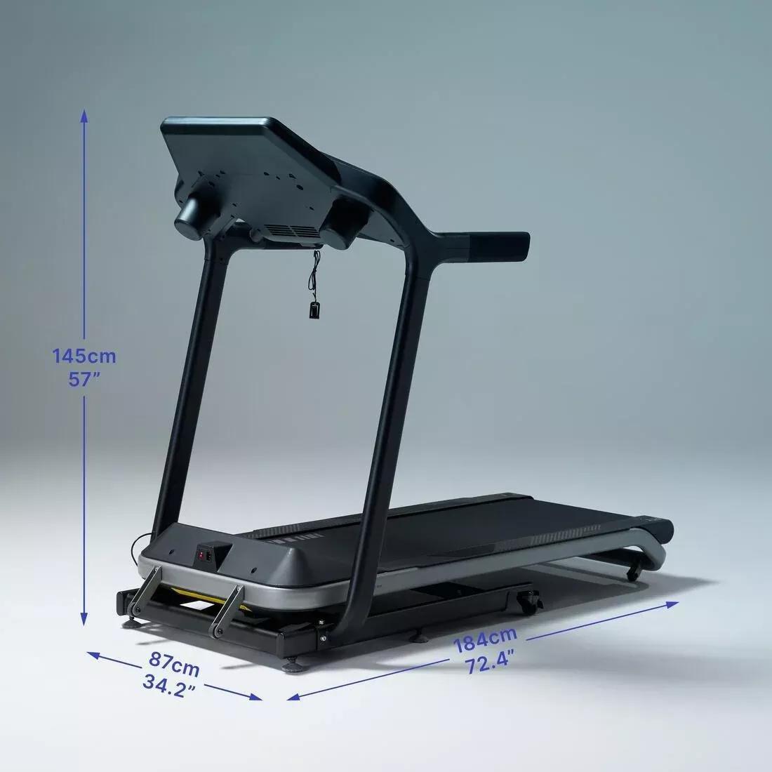 Folding Treadmill 22 km/H Challenge Run - With Decathlon Warranty, Black, No Color, large image number 4