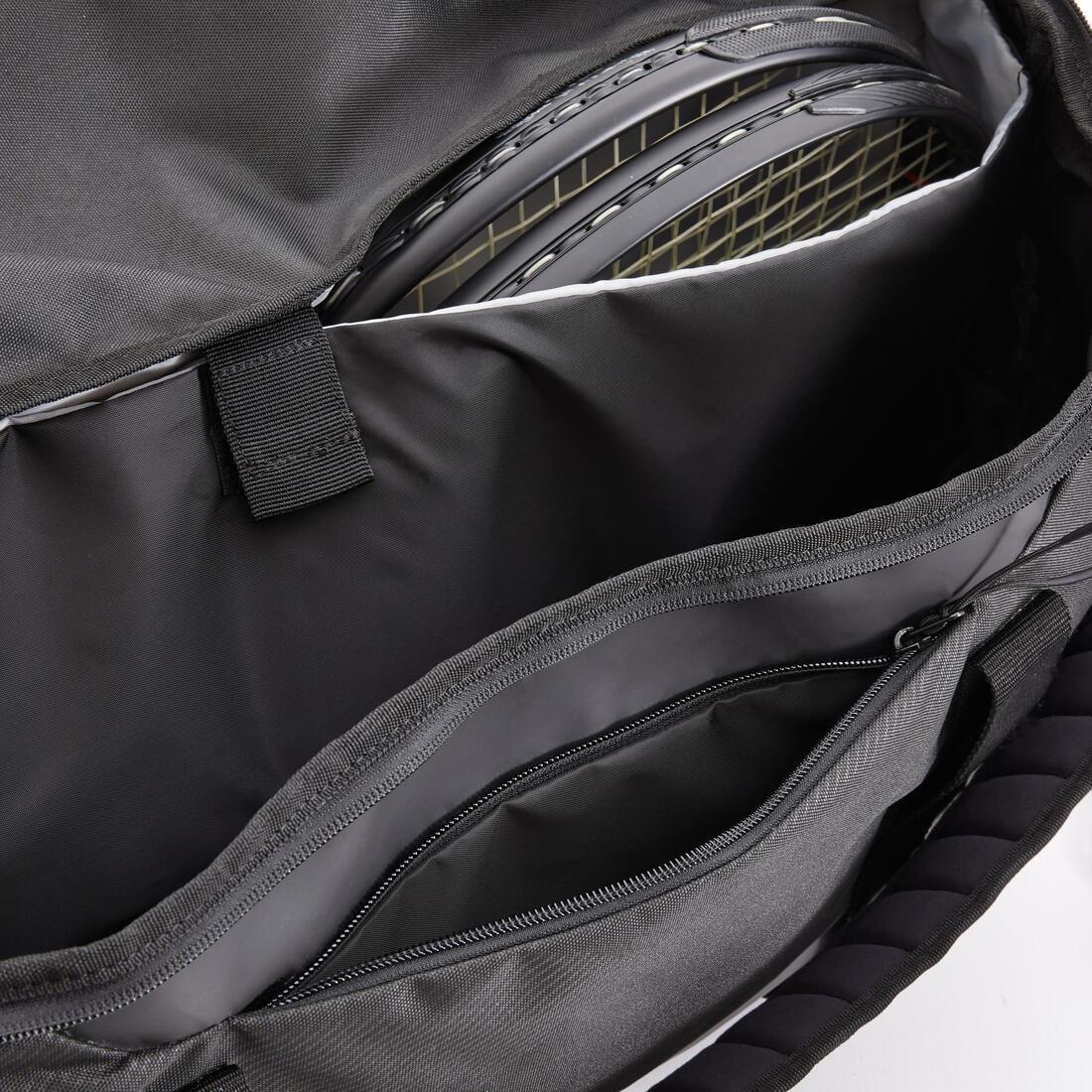 9-Racket Tennis Bag - L Team Duffle, Black, No Color, large image number 8
