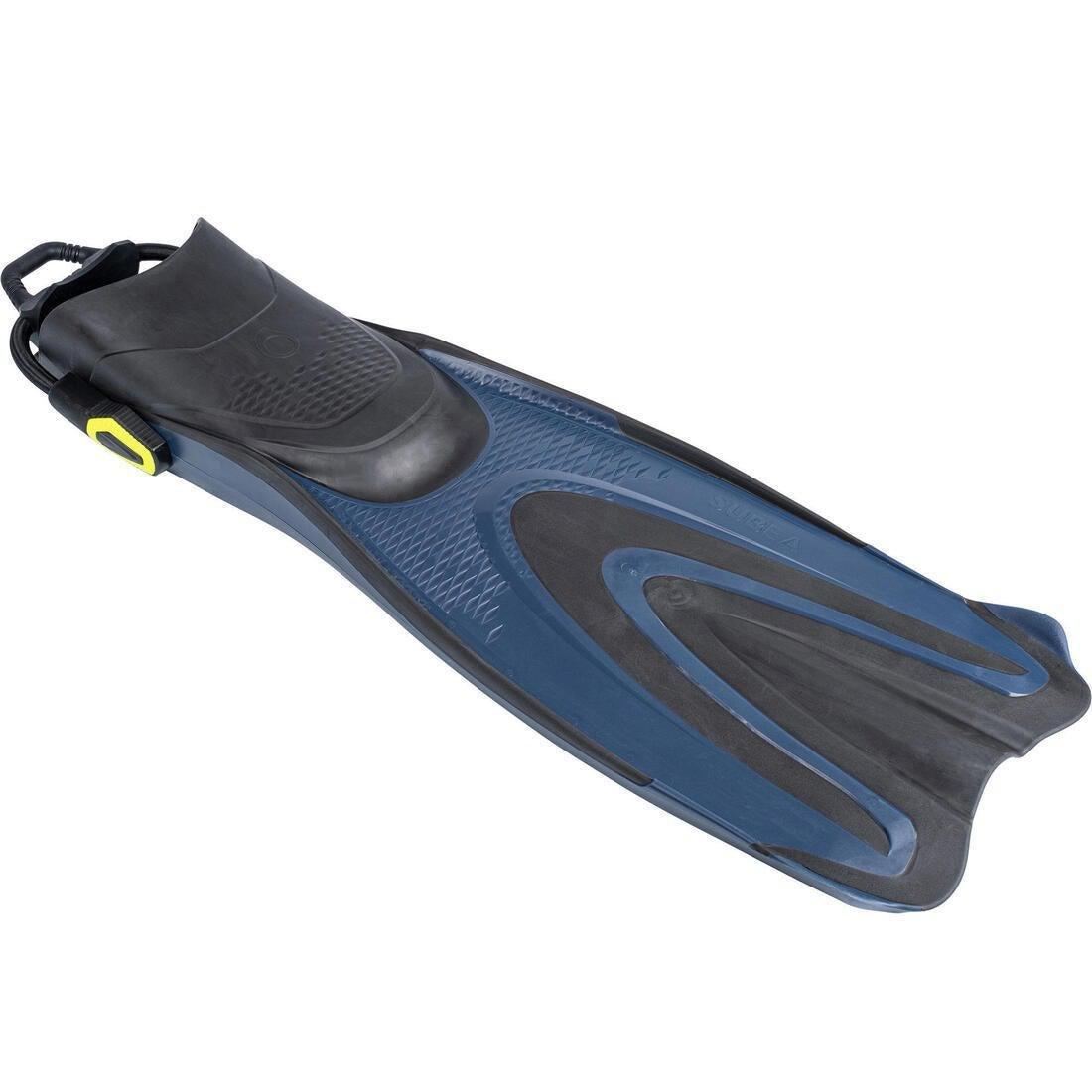 Adjustable Scuba Fins with Elastic Strap SCD 500 OH, Deep Navy, No Color, medium