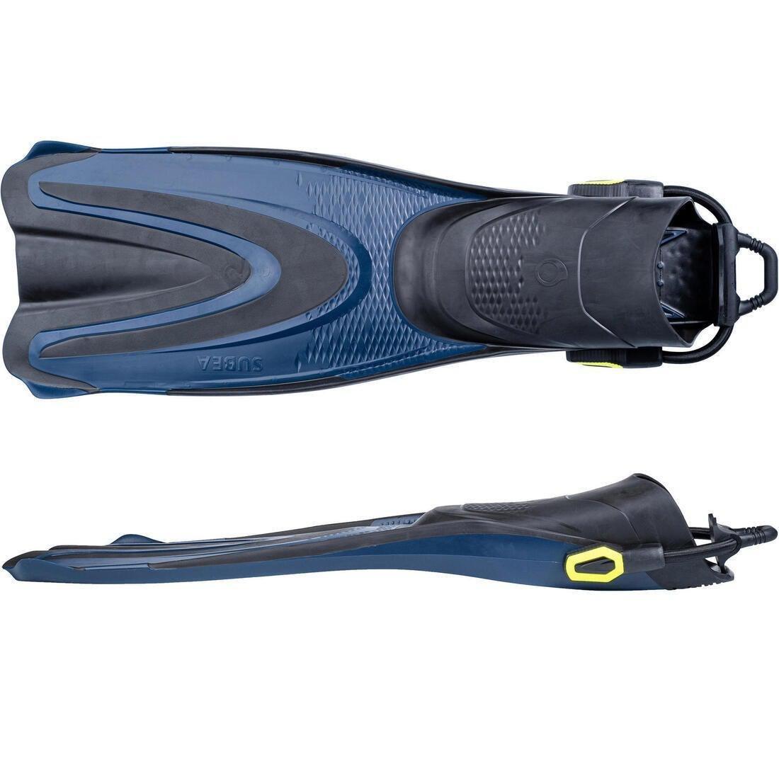 Adjustable Scuba Fins With Elastic Strap Scd500 Oh, Deep Navy Blue, , large image number 4