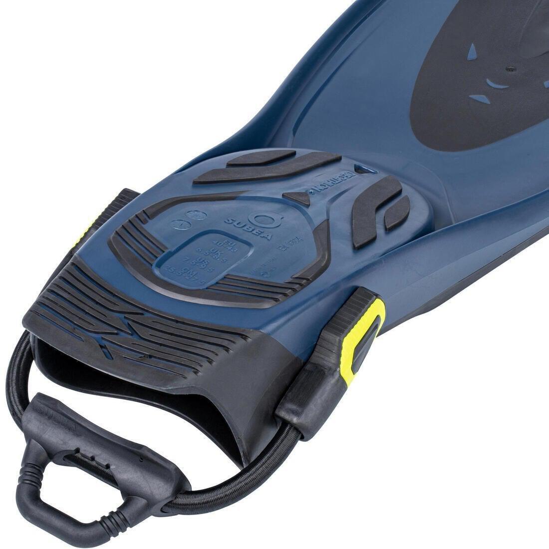 Adjustable Scuba Fins with Elastic Strap SCD 500 OH, Deep Navy, No Color, large image number 6