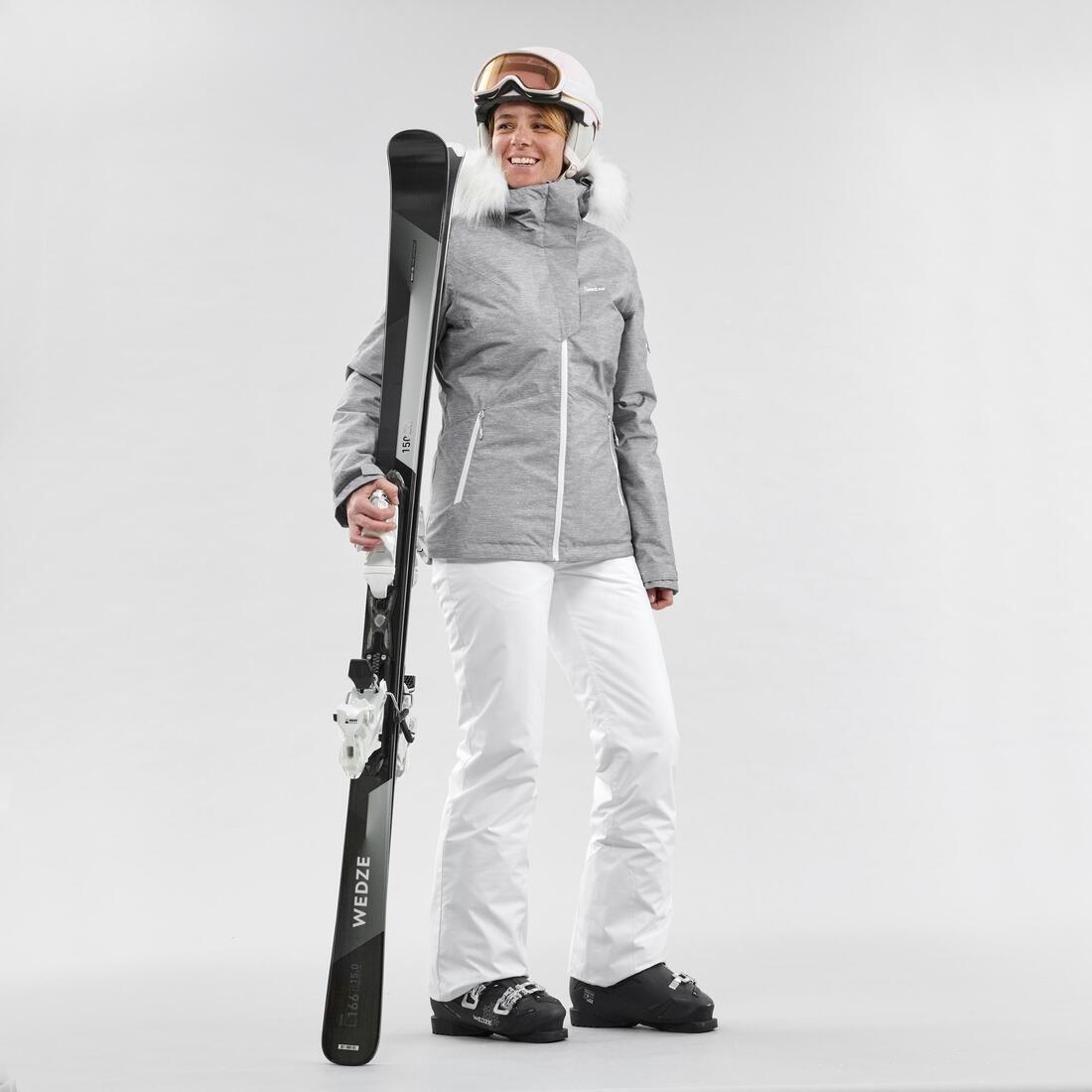 Women Warm Ski Trousers - 180, White, , large image number 6