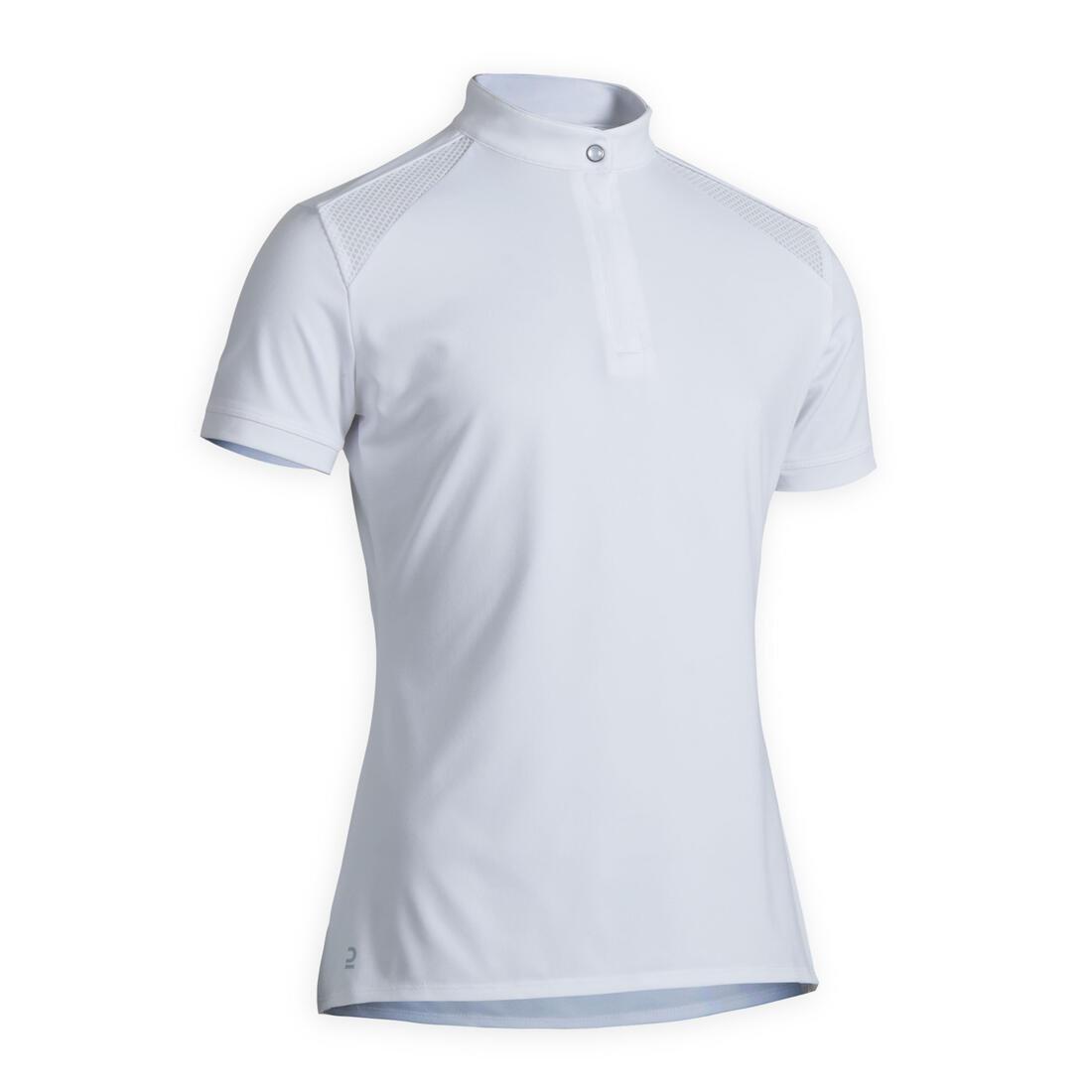 Kids Girls Show High-Collar Polo Shirt - 500, White, , large image number 0