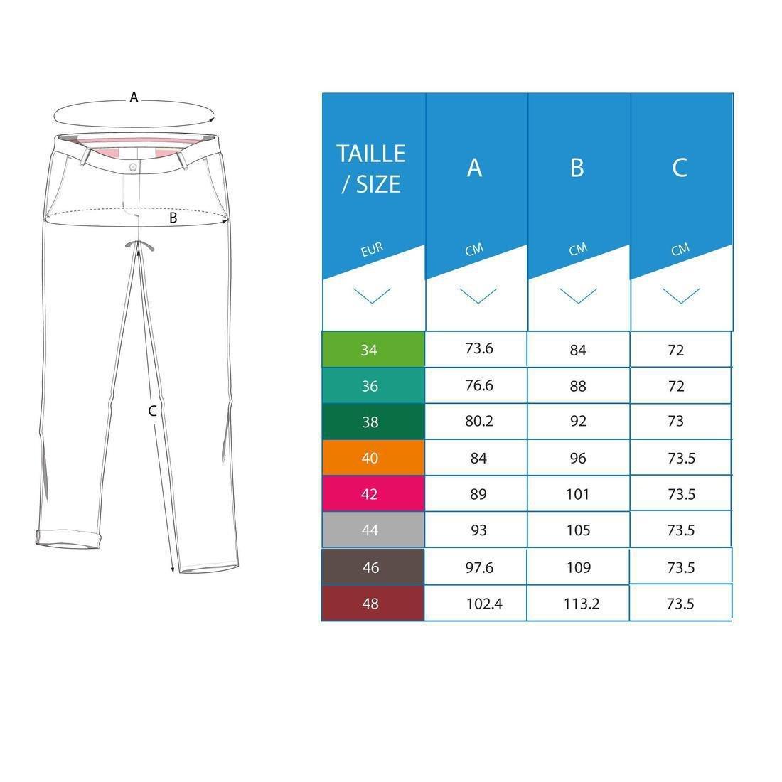 BLACK Women's Golf Trousers - MW500, No Color, large image number 5