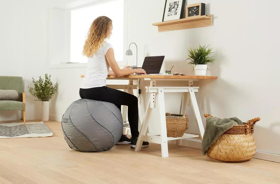 Unisex Pilates Swiss Ball, Putty, 5401_000, large image number 5