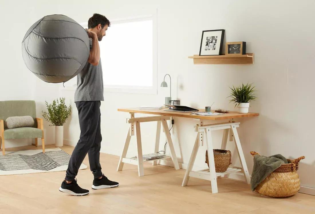 Unisex Pilates Swiss Ball, Putty, 5401_000, large image number 7