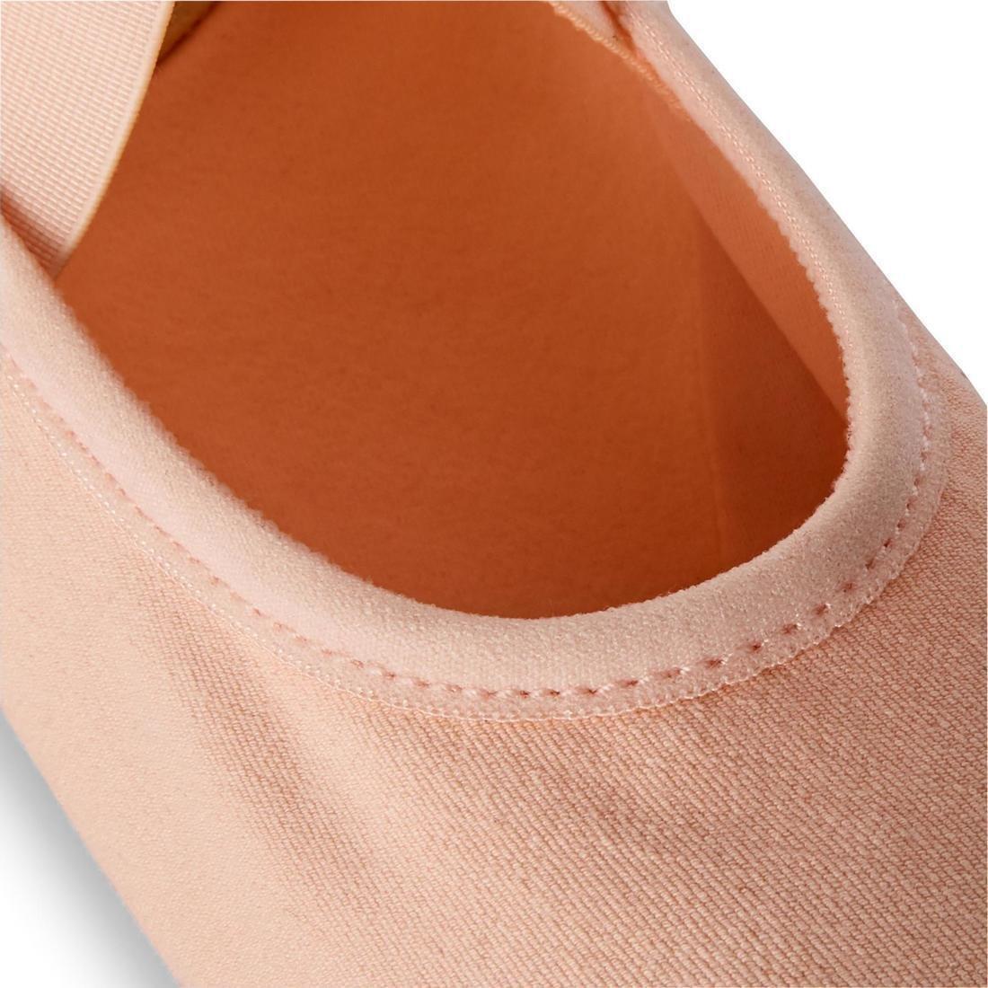 Stretch Canvas Split-Sole Demi-Pointe Ballet Shoes, Bisque, , large image number 5