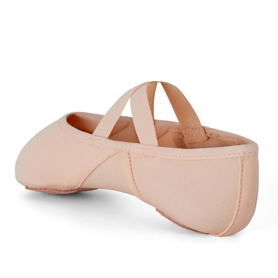 Stretch Canvas Split-Sole Demi-Pointe Ballet Shoes, Bisque, , large image number 7