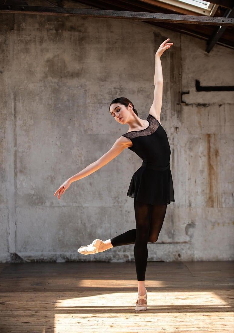 Stretch Canvas Split-Sole Demi-Pointe Ballet Shoes, Bisque, , large image number 8