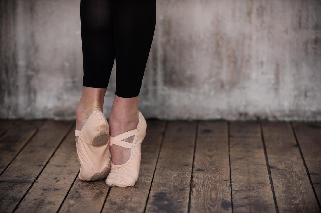 Stretch Canvas Split-Sole Demi-Pointe Ballet Shoes, Bisque, , large image number 9