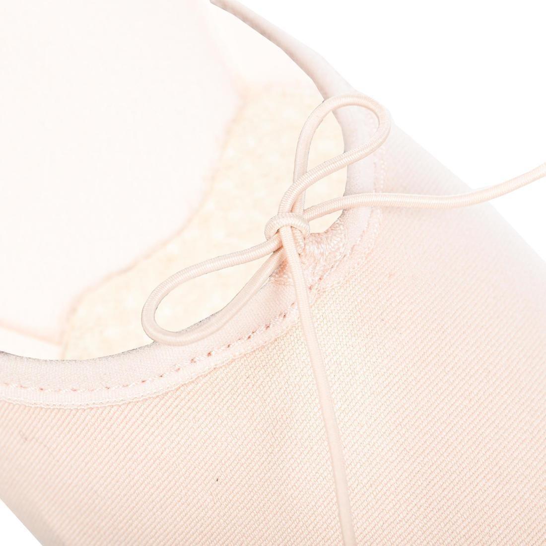 PETAL BEIGE Stretch Canvas Split-Sole Demi-Pointe Ballet Shoes Size 7 to 7.5 - Salmon, No Color, large image number 2