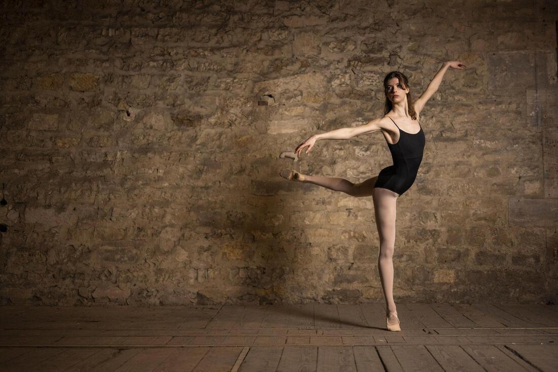 PETAL BEIGE Stretch Canvas Split-Sole Demi-Pointe Ballet Shoes Size 7 to 7.5 - Salmon, No Color, large image number 4