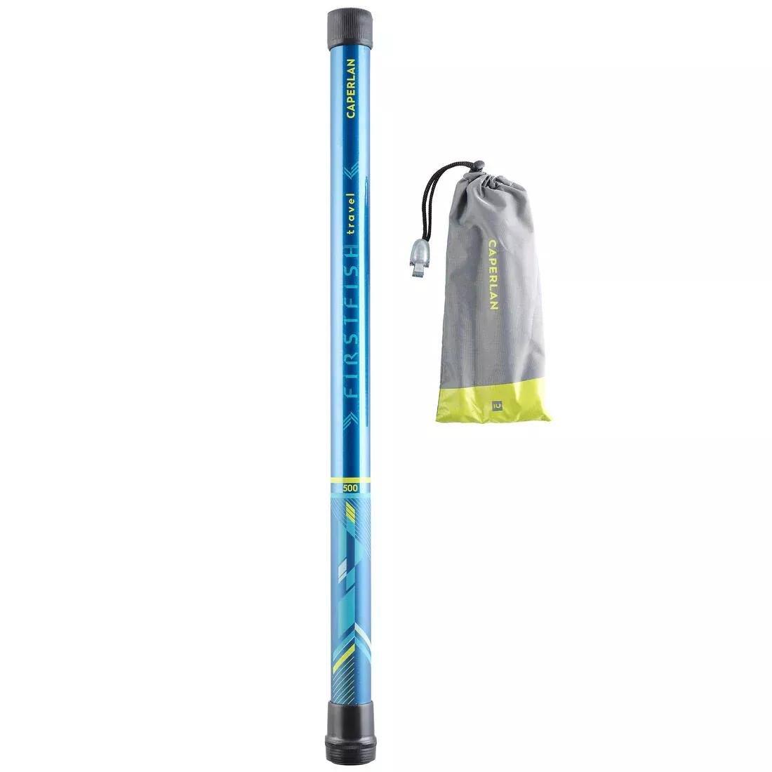 Pole Fishing Starter Set FirstFish 5m Rod + Rigged Line, Blue, No Color, medium