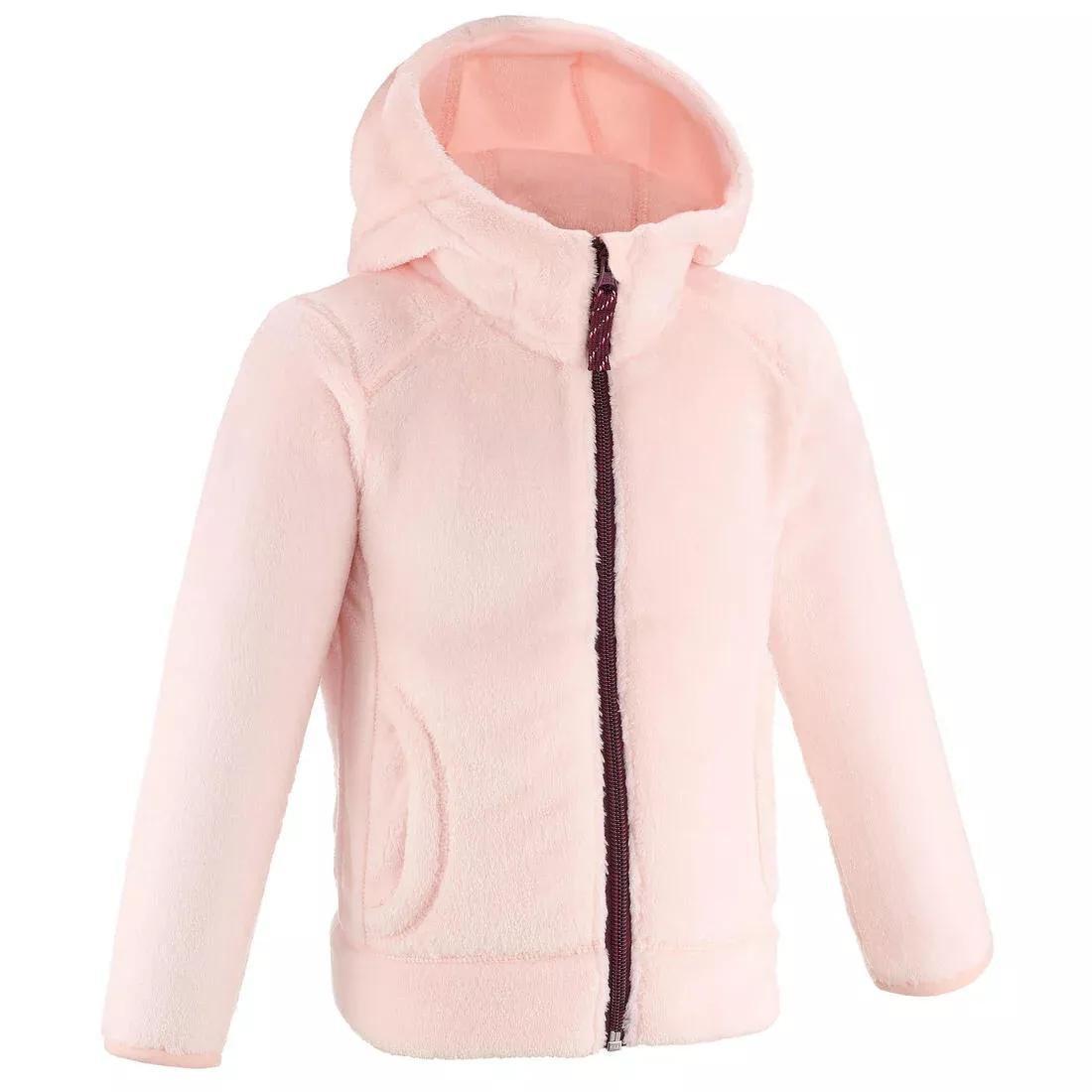 QUECHUA Kids' Warm Hiking Fleece Jacket - MH500 Aged 2-6 - Pink