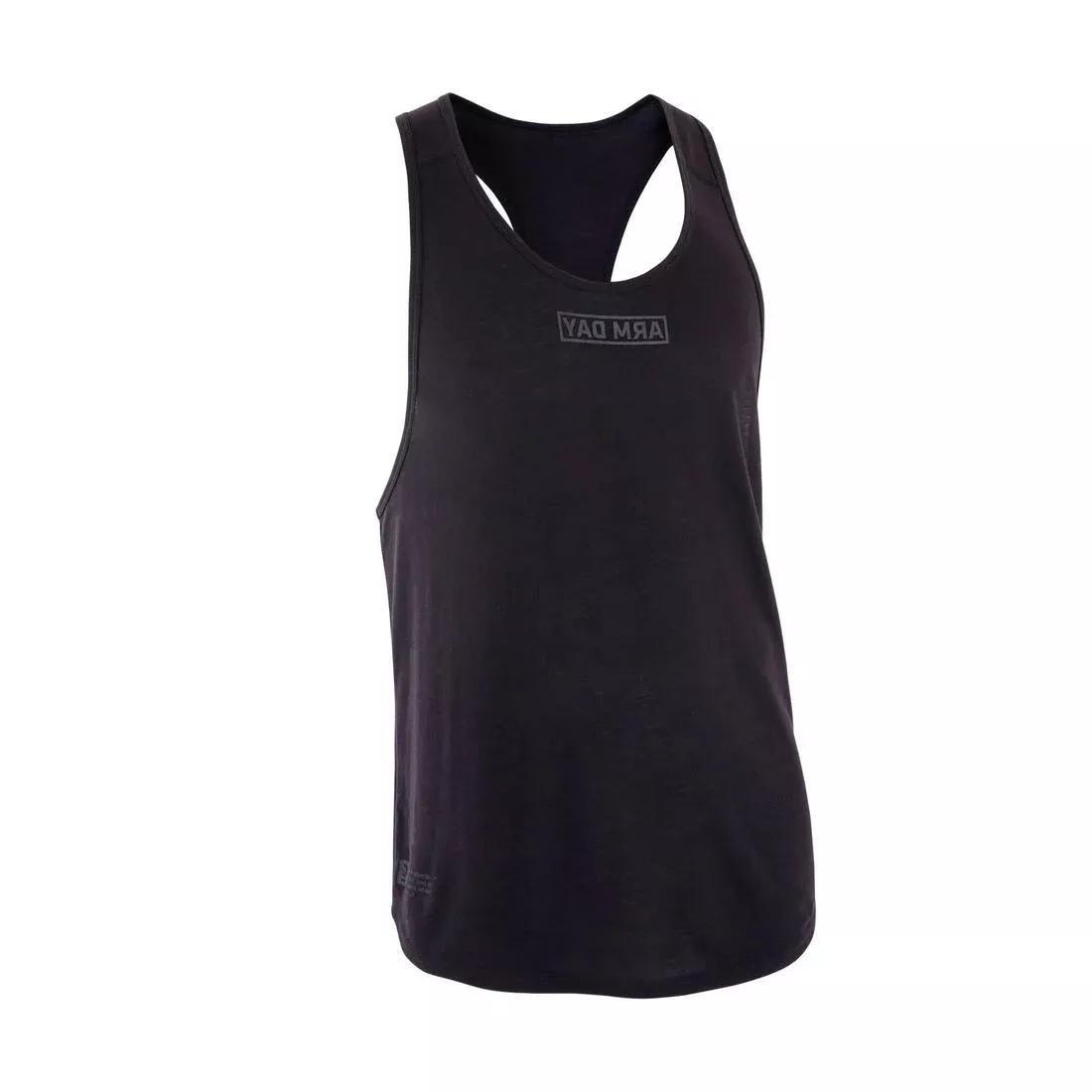 Men Breathable Performance Weight Training Stringer Tank Top, Black, No Color, large image number 13