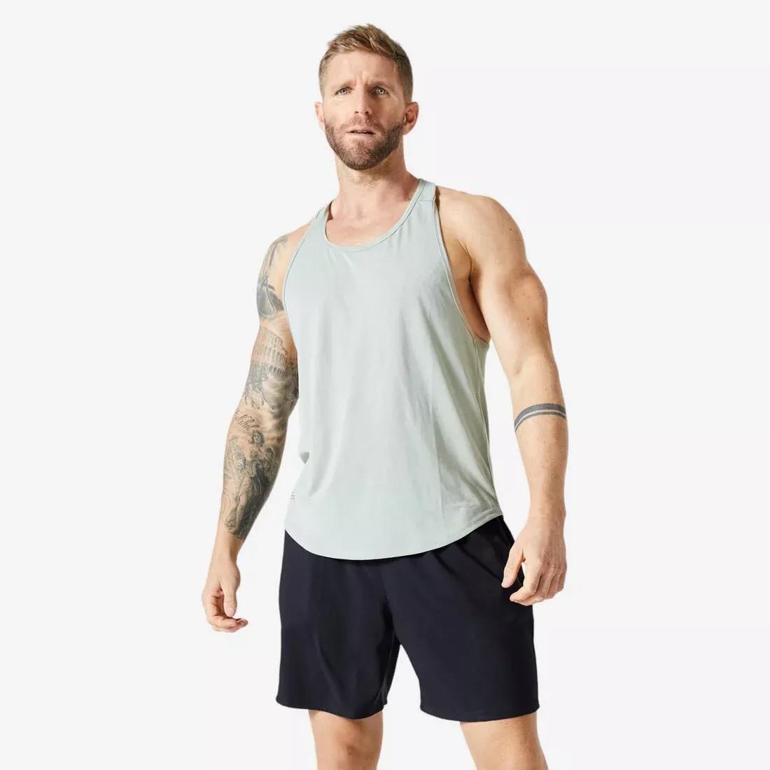 Stringer Weight Training Tank Top, Sage Green, , large image number 1
