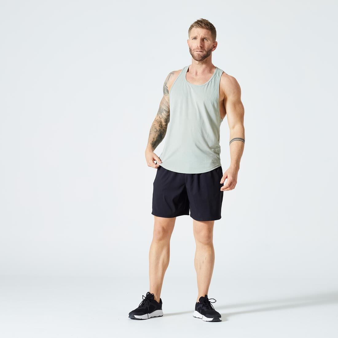 Stringer Weight Training Tank Top, Sage Green, , large image number 2