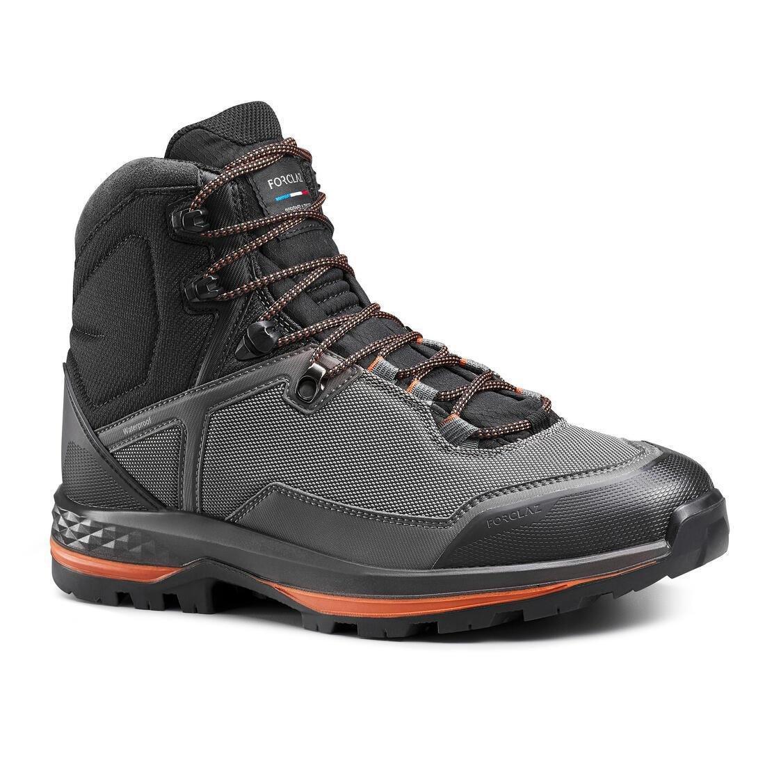 Men Waterproof High Trekking Boots - Mt100, Grey, 5401_000, medium
