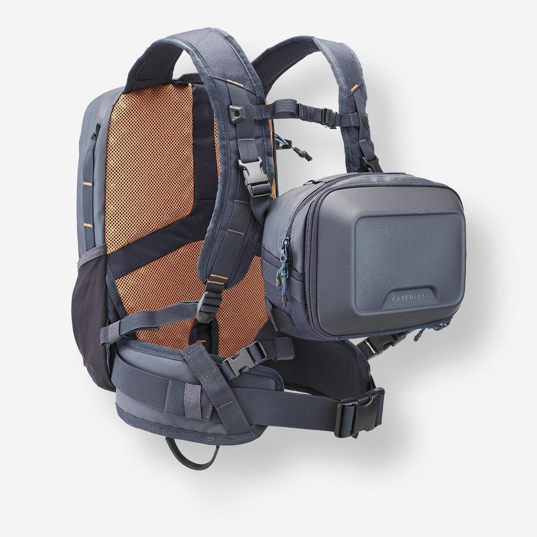 Fishing Backpack Chest Pack 500 15 L + 5 L, Navy, No Color, medium