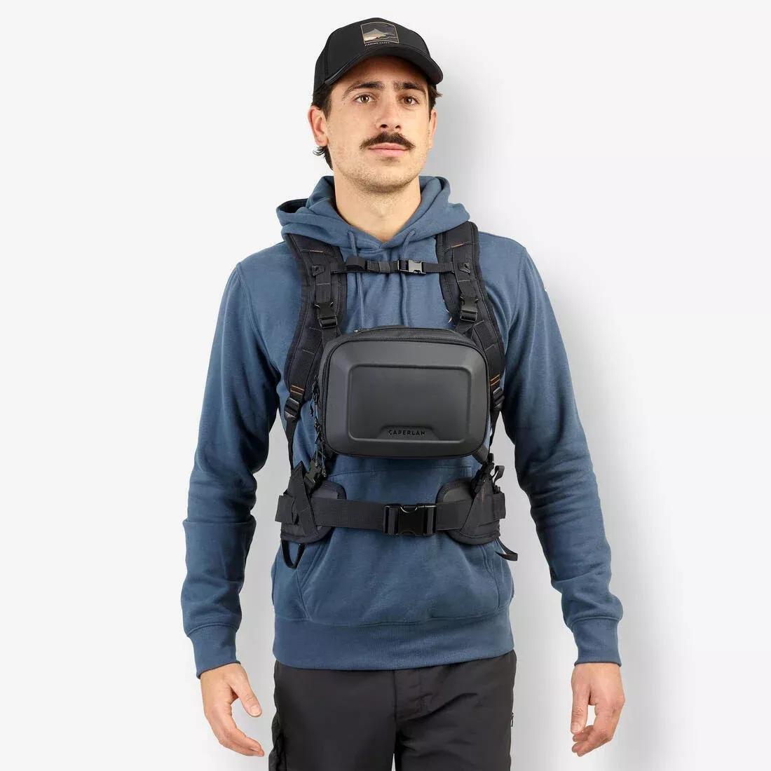 Fishing Backpack Chest Pack 500 15 L + 5 L, Navy, No Color, medium