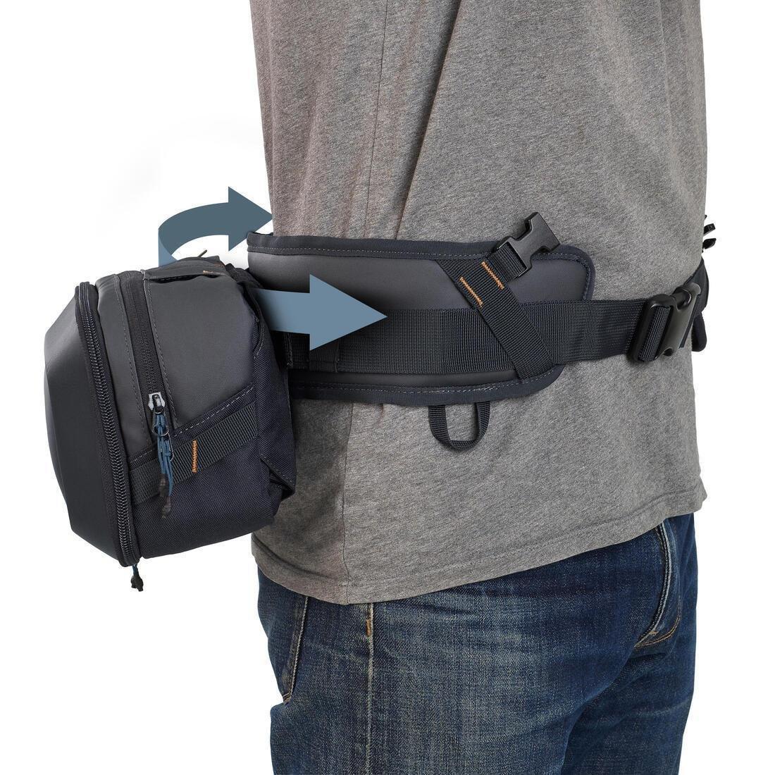 Fishing Backpack Chest Pack 500 15 L + 5 L, Navy, No Color, large image number 6