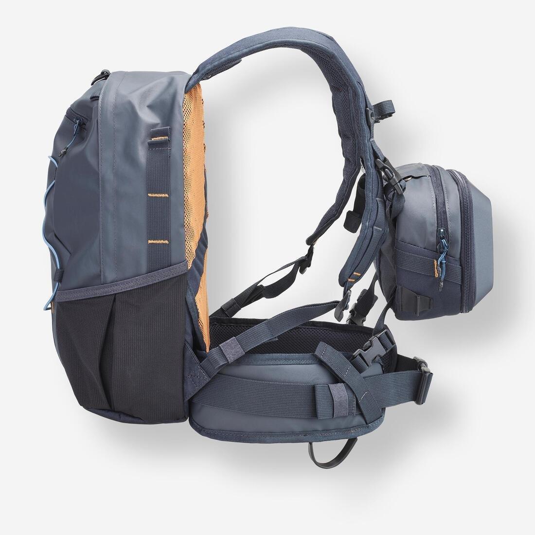 Fishing Backpack Chest Pack 500 15 L + 5 L, Navy, No Color, large image number 9