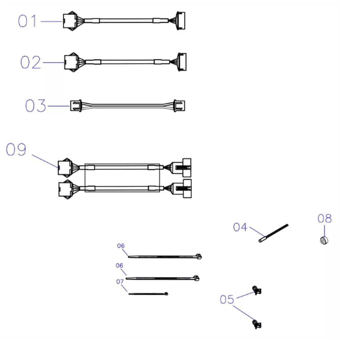 Console and Motor Cables Kit, No Color, large image number 1